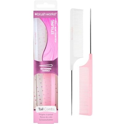 Brushworks Lot de 2 peignes HD en forme de queue Brushworks Lot de 2 peignes HD en forme de queue