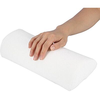 Wakects Coussin repose-main professionnel pour manucure, support en éponge douce, couleur blanche Wakects Coussin repose-main professionnel pour manucure, support en éponge douce, couleur blanche