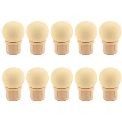 FILFEEL Tête remplaçable en éponge pour brosse à ongles, têtes 10pcs pour poudre à paillettes Dotting Pen pinceau Nail Art(Extrémité arrondie) FILFEEL Tête remplaçable en éponge pour brosse à ongles, têtes 10pcs pour poudre à paillettes Dotting Pen pinceau Nail Art(Extrémité arrondie)