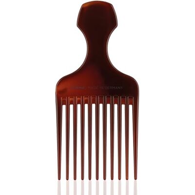 TITANIA Afropam (marron) • Peigne à friser grossier avec poignée pour cheveux afro • Coiffage pour boucles naturelles • Fabriqué en Allemagne TITANIA Afropam (marron) • Peigne à friser grossier avec poignée pour cheveux afro • Coiffage pour boucles naturelles • Fabriqué en Allemagne