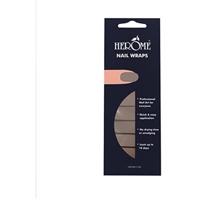 Herome Nail Wraps Taupe Autocollants pour ongles Nail Art Sans temps de séchage 2 x 10 autocollants Herome Nail Wraps Taupe Autocollants pour ongles Nail Art Sans temps de séchage 2 x 10 autocollants