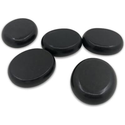 Sun ZENC11 Pierre de Lave Basalte pour Massage aux Pierres Chaudes, Noir, 6 cm x 5 cm, Lot de 5 Sun ZENC11 Pierre de Lave Basalte pour Massage aux Pierres Chaudes, Noir, 6 cm x 5 cm, Lot de 5