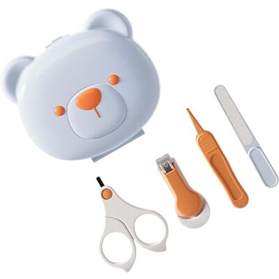 Kalttoy 1 ensemble d'outils essentiels de toilettage pour nouveau-nés avec coupe-ongles, ciseaux et boîte de rangement de voyage pour soins des ongles infantiles Kalttoy 1 ensemble d'outils essentiels de toilettage pour nouveau-nés avec coupe-ongles, ciseaux et boîte de rangement de voyage pour soins des ongles infantiles
