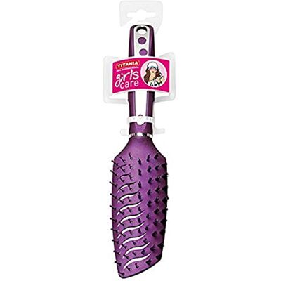 TITANIA Sèche-cheveux poils Brosse, Violet, nylon et véritable, 1er Pack (1 x 94 G) TITANIA Sèche-cheveux poils Brosse, Violet, nylon et véritable, 1er Pack (1 x 94 G)