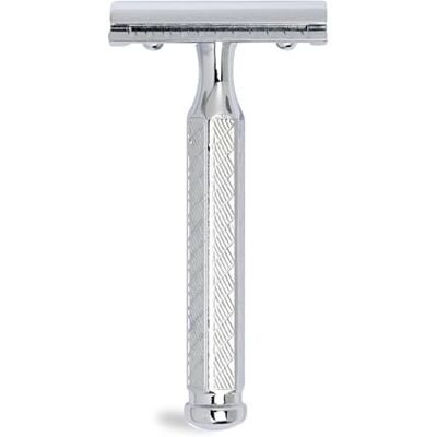 MERKUR Rasoir de sécurité 42C Classique avec manche hexagonal chromé brillant Rasoir en trois parties avec coupe droite Peigne fermé Idéal pour le rasage humide Poignée en laiton Fabriqué MERKUR Rasoir de sécurité 42C Classique avec manche hexagonal chromé brillant Rasoir en trois parties avec coupe droite Peigne fermé Idéal pour le rasage humide Poignée en laiton Fabriqué