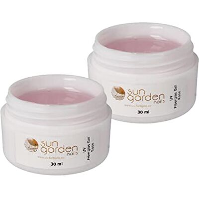 Sun Lot de 2 Gels UV en Fibre de Verre Rose Transparent 30 ml Sun Lot de 2 Gels UV en Fibre de Verre Rose Transparent 30 ml