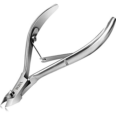BEZOX Coupe-cuticules,ciseaux à cuticules professionnel en acier inoxydable et dissolvant pour peaux mortes et cuticules BEZOX Coupe-cuticules,ciseaux à cuticules professionnel en acier inoxydable et dissolvant pour peaux mortes et cuticules
