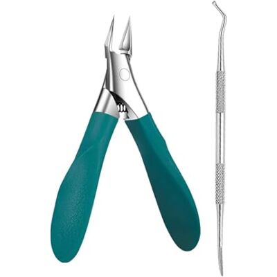 Wei Shuqiang Coupe-ongles en acier inoxydable, lame droite for ongles incarnés et épais, pointe pointue, outils de manucure, 1 pièce(B-Green set) Wei Shuqiang Coupe-ongles en acier inoxydable, lame droite for ongles incarnés et épais, pointe pointue, outils de manucure, 1 pièce(B-Green set)