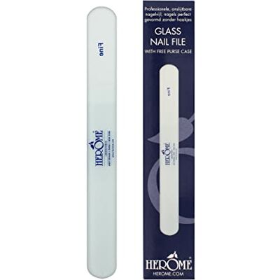 Herome Lime à Ongles en Verre Professionnelle Glass Nail File 1 Pièce Verre trempé haute qualité, lavable et durable, prévient les dédoublements, convient à tous les types d'ongles Herome Lime à Ongles en Verre Professionnelle Glass Nail File 1 Pièce Verre trempé haute qualité, lavable et durable, prévient les dédoublements, convient à tous les types d'ongles