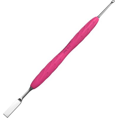 Staleks UNIQ PQ-11/1 Double instrument de manucure avec manche en silicone (bague + curseur droit plat) Staleks UNIQ PQ-11/1 Double instrument de manucure avec manche en silicone (bague + curseur droit plat)