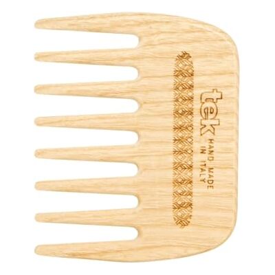 TEK Petit Peigne à Dents Larges en Bois Naturel, Fabriqué à la Main en Italie, pour Cheveux Épais, Bouclés ou Ondulés 9 x 7,5 cm TEK Petit Peigne à Dents Larges en Bois Naturel, Fabriqué à la Main en Italie, pour Cheveux Épais, Bouclés ou Ondulés 9 x 7,5 cm
