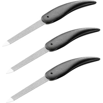remos professional body care REMOS Lot de 3 limes à ongles en saphir noir Limes à ongles pliables double face pour ongles en gel, acrylique, naturels Idéales pour les voyages et la manucure remos professional body care REMOS Lot de 3 limes à ongles en saphir noir Limes à ongles pliables double face pour ongles en gel, acrylique, naturels Idéales pour les voyages et la manucure