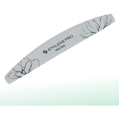 Staleks Expert ST-NFE-40-150/150-25 Lot de 25 limes à ongles demi-lune double face Grain 150/150 g Couche fine de mousse Staleks Expert ST-NFE-40-150/150-25 Lot de 25 limes à ongles demi-lune double face Grain 150/150 g Couche fine de mousse