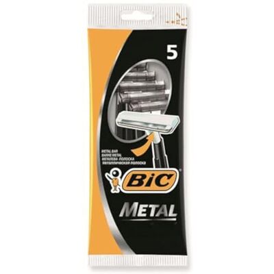 BIC Lot de 5 rasoirs jetables en métal – Rasoir à lame unique en acier inoxydable pour homme * Rasage sûr * 1 lot de 5 pièces Parfait pour les voyages, la salle de sport ou une utilisation rapide – Rasoirs jetables approuvés par la TSA BIC Lot de 5 rasoirs jetables en métal – Rasoir à lame unique en acier inoxydable pour homme * Rasage sûr * 1 lot de 5 pièces Parfait pour les voyages, la salle de sport ou une utilisation rapide – Rasoirs jetables approuvés par la TSA