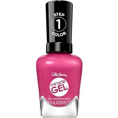 Sally Hansen Miracle Gel Supercharged Pinks, Work Hard, Play Pink, Nagellak, Color Grip Complex, Langhoudend, 14,7 ml Sally Hansen Miracle Gel Supercharged Pinks, Work Hard, Play Pink, Nagellak, Color Grip Complex, Langhoudend, 14,7 ml