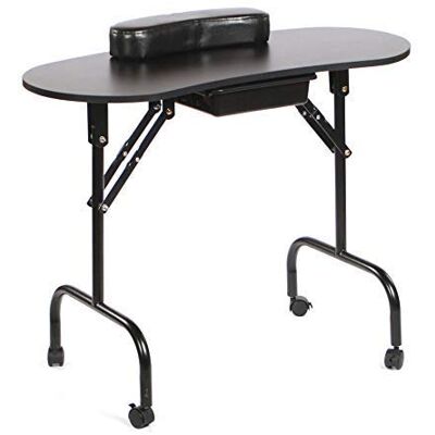 Urbanity Portable Pliable Mobile Ongles Manucure Beauté Salon Table Bureau Blanc Noir, Medium. Urbanity Portable Pliable Mobile Ongles Manucure Beauté Salon Table Bureau Blanc Noir, Medium.