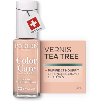 PODERM ONGLES ABÎMÉS Vernis Couleur Nude Beige TEA TREE Prévention & Traitement des Ongles Jaunes/Abîmés SOIGNE & COLORE Soin professionnel pied/main Facile/rapide Swiss Made PODERM ONGLES ABÎMÉS Vernis Couleur Nude Beige TEA TREE Prévention & Traitement des Ongles Jaunes/Abîmés SOIGNE & COLORE Soin professionnel pied/main Facile/rapide Swiss Made