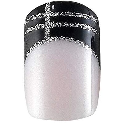 Peggy Sage 24 faux ongles Idyllic Nails Black & Silver 12 tailles Peggy Sage 24 faux ongles Idyllic Nails Black & Silver 12 tailles