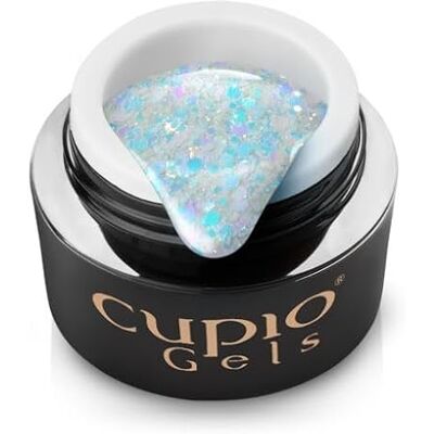 Cupio Gel UV Design Granita Cool Coconut Gel pailleté 5 ml Gel à effet pailleté avec paillettes Gel UV/LED pour nail art et nail art Blanc coco Cupio Gel UV Design Granita Cool Coconut Gel pailleté 5 ml Gel à effet pailleté avec paillettes Gel UV/LED pour nail art et nail art Blanc coco