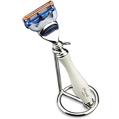 Haryali London Rasoir Gillette Fusion de qualité supérieure pour homme et support en acier inoxydable Gent Grooming Essentials > Cadeau pour lui Haryali London Rasoir Gillette Fusion de qualité supérieure pour homme et support en acier inoxydable Gent Grooming Essentials > Cadeau pour lui