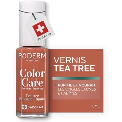 PODERM ONGLES ABÎMÉS Vernis Couleur Terracotta TEA TREE Prévention & Traitement des Ongles Jaunes/Abîmés SOIGNE & COLORE Soin professionnel pied/main Facile/rapide Swiss Made PODERM ONGLES ABÎMÉS Vernis Couleur Terracotta TEA TREE Prévention & Traitement des Ongles Jaunes/Abîmés SOIGNE & COLORE Soin professionnel pied/main Facile/rapide Swiss Made