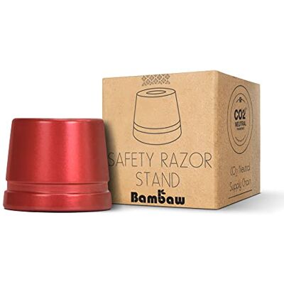 Bambaw Support Rasoir Rouge Socle pour Rasoir en Métal Porte Rasoir de Sureté Range Rasoir en Métal Porte Rasoir Homme et Femme Stand pour Rasoir Bambaw Support Rasoir Rouge Socle pour Rasoir en Métal Porte Rasoir de Sureté Range Rasoir en Métal Porte Rasoir Homme et Femme Stand pour Rasoir