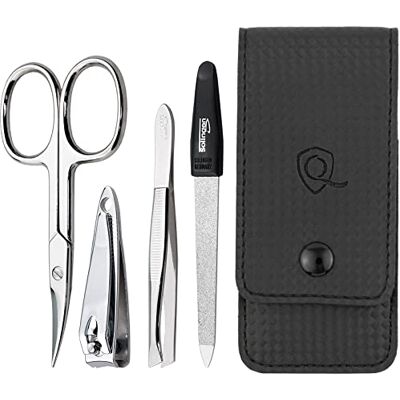 marQus Set de manucure 4 pièces Set de voyage avec lime de Solingen Set de soins des ongles Set de ciseaux à ongles et set d'ongles marQus Set de manucure 4 pièces Set de voyage avec lime de Solingen Set de soins des ongles Set de ciseaux à ongles et set d'ongles