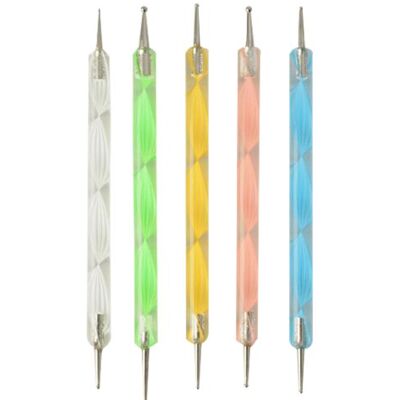 5pcs Nail Art Dotting Tools, Double extrémité, Multicolore,Marbling Tools 5pcs Nail Art Dotting Tools, Double extrémité, Multicolore,Marbling Tools