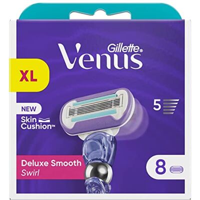 Gillette Deluxe Smooth Swirl Lot de 8 lames de rechange pour rasoir femme Gillette Deluxe Smooth Swirl Lot de 8 lames de rechange pour rasoir femme