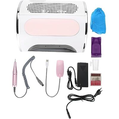 FILFEEL Collecteur de poussière pour ongles, salon kit 3 en 1 aspirateur fraise lampe LED manucure pédicure professionnelle nail art esthéticienne, 25 000 tours, 72 W, lampe UV/LED (rose) FILFEEL Collecteur de poussière pour ongles, salon kit 3 en 1 aspirateur fraise lampe LED manucure pédicure professionnelle nail art esthéticienne, 25 000 tours, 72 W, lampe UV/LED (rose)