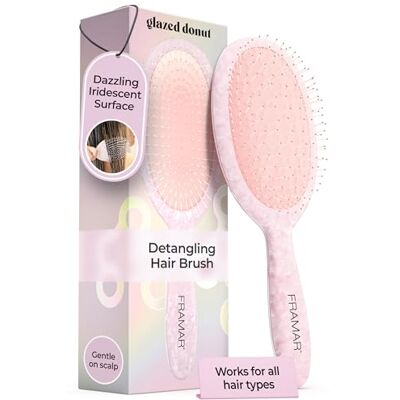 FRAMAR Holografische Haarborstel Zonder Trekken Haarborstels Voor Lang Haar, Damesborstel, Nat Haar Borstel, Ontwarborstel, Detangler, Anti-Trek Borstel FRAMAR Holografische Haarborstel Zonder Trekken Haarborstels Voor Lang Haar, Damesborstel, Nat Haar Borstel, Ontwarborstel, Detangler, Anti-Trek Borstel