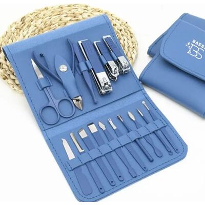 BAESS 16 Pièces Pédicure Set Coupe-Ongle Démaquillant Kit Manucure Coupe-Ongles Ongles incarnés Pince à Ongles (Bleu) BAESS 16 Pièces Pédicure Set Coupe-Ongle Démaquillant Kit Manucure Coupe-Ongles Ongles incarnés Pince à Ongles (Bleu)
