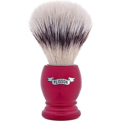 PLISSON Blaireau Rouge Nacré Fibre Blanche Taille 12 PLISSON Blaireau Rouge Nacré Fibre Blanche Taille 12