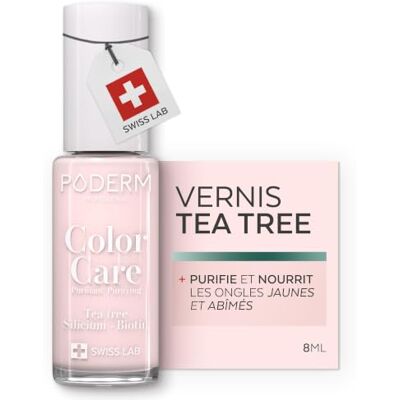 PODERM ONGLES ABÎMÉS Vernis Couleur Nude Blush TEA TREE Prévention & Traitement des Ongles Jaunes/Abîmés SOIGNE & COLORE Soin professionnel pied/main Facile/rapide Swiss Made PODERM ONGLES ABÎMÉS Vernis Couleur Nude Blush TEA TREE Prévention & Traitement des Ongles Jaunes/Abîmés SOIGNE & COLORE Soin professionnel pied/main Facile/rapide Swiss Made