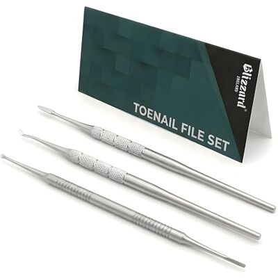 Blizzard Kit Pédicure Ongles Incarnés et Podologie 3 Pièces Curette Pedicure et Lime de Coin Instruments Précision Acier Inox Soin des Pieds Seniors et Hommes Qualité Podologue Pro Blizzard Kit Pédicure Ongles Incarnés et Podologie 3 Pièces Curette Pedicure et Lime de Coin Instruments Précision Acier Inox Soin des Pieds Seniors et Hommes Qualité Podologue Pro