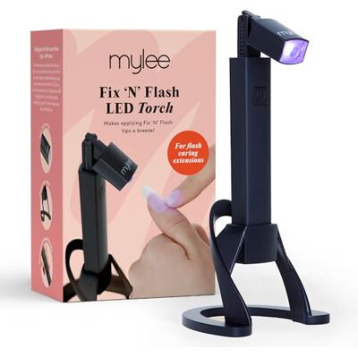 MYLEE Torche LED Fix 'N' Flash : Lampe de poche pour la pose du vernis gel avec tête flexible, rechargeable par USB, utilisation mains libres Usage à domicile, en déplacement et dans les salons MYLEE Torche LED Fix 'N' Flash : Lampe de poche pour la pose du vernis gel avec tête flexible, rechargeable par USB, utilisation mains libres Usage à domicile, en déplacement et dans les salons
