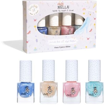 MISS NELLA Vernis à ongles pour enfants, Fairy Tale pour enfants Lot de vernis à ongles pailletés non toxiques à base d'eau pour tout-petits filles de 4 ans et plus, fabriqué en France. MISS NELLA Vernis à ongles pour enfants, Fairy Tale pour enfants Lot de vernis à ongles pailletés non toxiques à base d'eau pour tout-petits filles de 4 ans et plus, fabriqué en France.