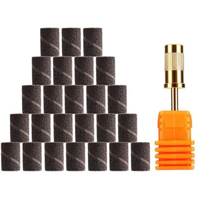 JCMASTER 25× Embouts Manchons + Mandrin de Haute Qualité Pour Polir des Ongles et Repousser les Cuticules Autour des Pieds Bandes de Ponçage Professionnelles Pour Manucure Pédicure #150 JCMASTER 25× Embouts Manchons + Mandrin de Haute Qualité Pour Polir des Ongles et Repousser les Cuticules Autour des Pieds Bandes de Ponçage Professionnelles Pour Manucure Pédicure #150