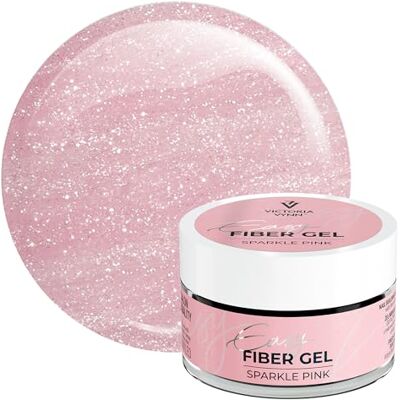VICTORIA VYNN Gel de construction scintillant UV/LED Easy Fiber Gel pour ongles Manucure (Rose Scintillant, 15 ml (Lot de 1)) VICTORIA VYNN Gel de construction scintillant UV/LED Easy Fiber Gel pour ongles Manucure (Rose Scintillant, 15 ml (Lot de 1))