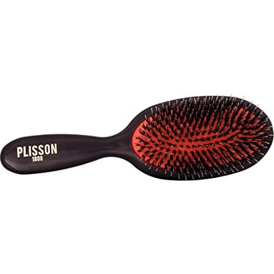 PLISSON Brosse à Cheveux Pneumatique pour Femmes et Hommes, Brosse Traditionnelle, Bois Naturel, Pur Poils de Sanglier, Picots en Nylon Fabrication Française (Modèle Moyen) PLISSON Brosse à Cheveux Pneumatique pour Femmes et Hommes, Brosse Traditionnelle, Bois Naturel, Pur Poils de Sanglier, Picots en Nylon Fabrication Française (Modèle Moyen)