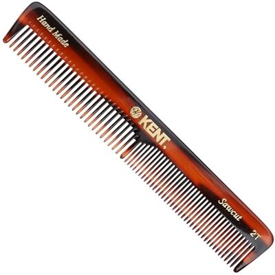 KENT Peigne à dents fines et larges 2T pour homme, petite barbe et moustache, coiffure quotidienne et peignes de toilettage pour homme, coupe et polissage faits à la main, fabriqué en Angleterre KENT Peigne à dents fines et larges 2T pour homme, petite barbe et moustache, coiffure quotidienne et peignes de toilettage pour homme, coupe et polissage faits à la main, fabriqué en Angleterre