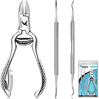 Candure Pince Coupe-Ongles pour Ongles épais et Coupe-Ongles pédicure podologue dans Pochette de sécurité Candure Pince Coupe-Ongles pour Ongles épais et Coupe-Ongles pédicure podologue dans Pochette de sécurité