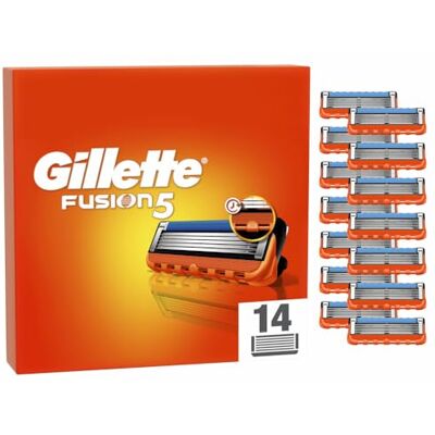 Gillette Fusion Lot de 5 lames de rasoir de rechange pour homme avec 5 lames Gillette Fusion Lot de 5 lames de rasoir de rechange pour homme avec 5 lames
