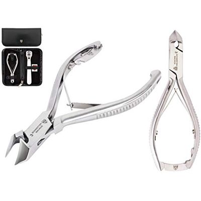 Drei Schwerter 806 Set de pédicure 3 pièces avec pince à ongles, pince à ongles, pince à ongles, pince à coins, coupe-tête en acier inoxydable avec râpe à callosités et 10 lames de rechange dans un Drei Schwerter 806 Set de pédicure 3 pièces avec pince à ongles, pince à ongles, pince à ongles, pince à coins, coupe-tête en acier inoxydable avec râpe à callosités et 10 lames de rechange dans un