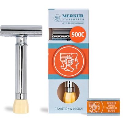 MERKUR Razor, Straight Comb, Adjustable Blade Gap, Short Handle MERKUR Razor, Straight Comb, Adjustable Blade Gap, Short Handle