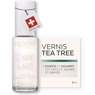 PODERM ONGLES ABÎMÉS Vernis Couleur Blanc Perlé TEA TREE Prévention & Traitement des Ongles Jaunes/Abîmés SOIGNE & COLORE Soin professionnel pied/main Facile/rapide Swiss Made PODERM ONGLES ABÎMÉS Vernis Couleur Blanc Perlé TEA TREE Prévention & Traitement des Ongles Jaunes/Abîmés SOIGNE & COLORE Soin professionnel pied/main Facile/rapide Swiss Made