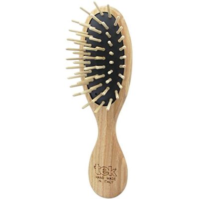 TEK Kleine Ovale Houten Borstel, Handgemaakt in Italië, Universele Purse Brush 15,5 x 4,7 cm TEK Kleine Ovale Houten Borstel, Handgemaakt in Italië, Universele Purse Brush 15,5 x 4,7 cm