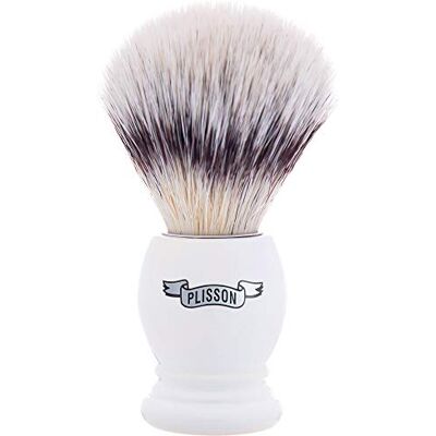 PLISSON Blaireau Blanc Nacré Fibre Blanche Taille 12 PLISSON Blaireau Blanc Nacré Fibre Blanche Taille 12