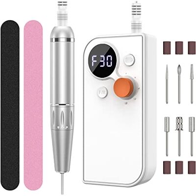 ponoseu Fraise à Ongles Professionnel, Fraise à Ongles Set électrique Semi-Permanent Portable 30000 Tours, Pas de Bruit Aucune Vibration ponoseu Fraise à Ongles Professionnel, Fraise à Ongles Set électrique Semi-Permanent Portable 30000 Tours, Pas de Bruit Aucune Vibration