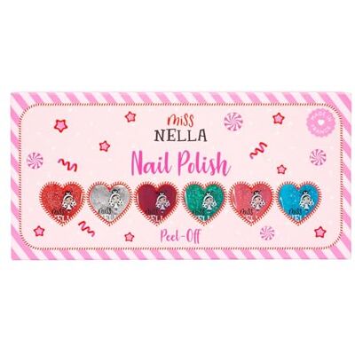 MISS NELLA Set Christmas Glitters: 6 Vernis à Ongles pour Enfant et Le Singe séchant Le Vernis, Non Toxique, Peel Off, à Base d’Eau: Jazzberry, Under The Sea, Kiss Frog, Honey & Butterfly MISS NELLA Set Christmas Glitters: 6 Vernis à Ongles pour Enfant et Le Singe séchant Le Vernis, Non Toxique, Peel Off, à Base d’Eau: Jazzberry, Under The Sea, Kiss Frog, Honey & Butterfly